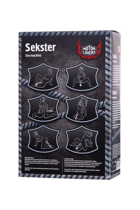 Seks maszyna Sekster, MotorLovers, ABS, black, 29 cm