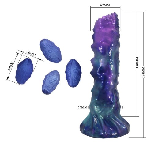 23 cm Silicon Dildo unikalna, mackowata tekstura Mocna podstawa z przyssawką