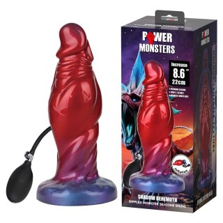 22 cm Silicon Dildo nadmuchiwane rzeźbione detale Szeroka, stabilna podstawa z przyssawką