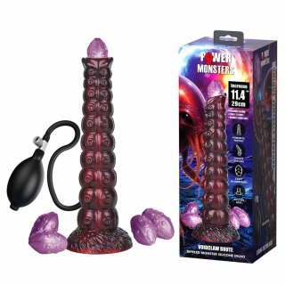 29 cm Silicon Dildo intensywne, pofalowane tekstury mocna przyssawka