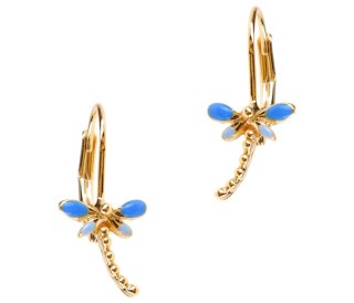 Kolczyki niebieskie ważki (P13274AU-E206)