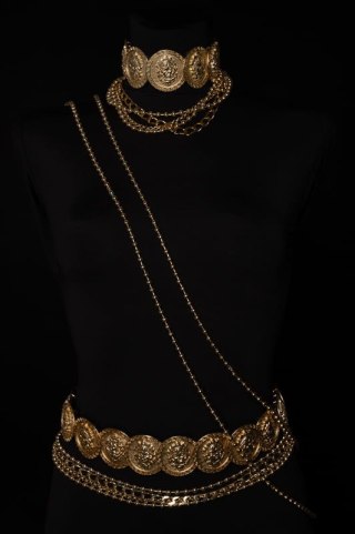 Choker z boginią Kala z kolekcji Black and Gold (C23/FSH/35AU)