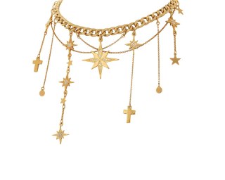 Choker z gwiazdkami i krzyżykami (C24/WIO/12AU)