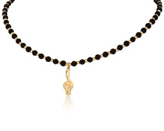 Naszyjnik 50 cm z onyksów z kluczem wiolinowym z kolekcji Basic Aria Martelle (C24/NUT/05/1AU)