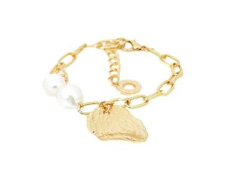 Bransoletka kamień z perłami