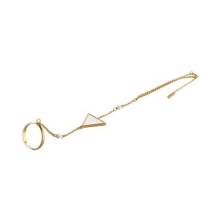 Bransoletka z agatami, z obrączką na palec by Klaudia Nieścior (B25/KN/05/1AU)