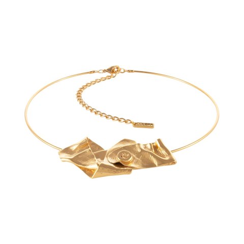 Choker z gniecioną ozdobą z guzikiem z kolekcji Vintage (C25/WIN/61AU)