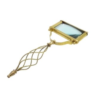 Duża Lupa Mosiężna Prostokątna Powiększenie 3.5x - 70718