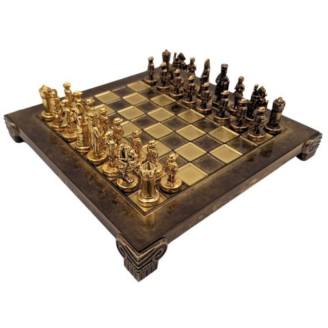 Ekskluzywne Szachy Metalowe Bizancjum 20x20 cm - S1CBRO