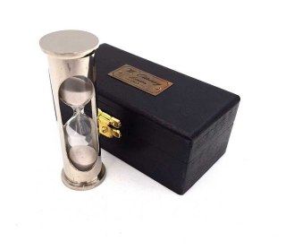 Klepsydra Mosiężna Retro w Drewnianym Pudełku - 1 minuta - NI1314A