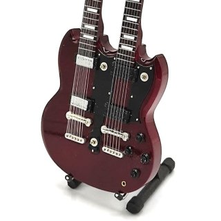 Mini gitara w stylu Led Zeppelin - Jimmy Page - Double Neck MGT-2059
