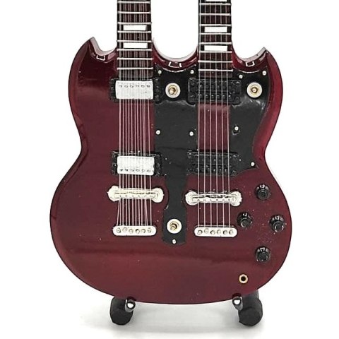 Mini gitara w stylu Led Zeppelin - Jimmy Page - Double Neck MGT-2059