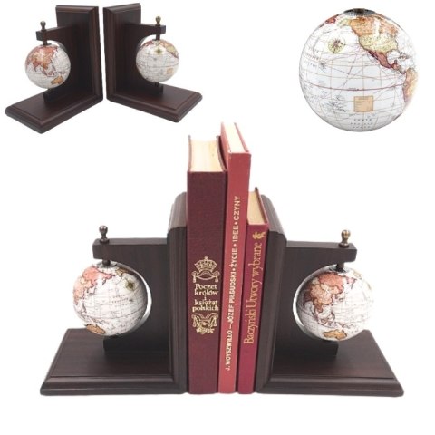 Podpórki do Książek Globusy - Bookend - Elegancka Dekoracja Retro - NC2677C