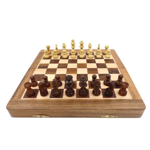 Szachy Drewniane Magnetyczne 30x30cm Składane - G614