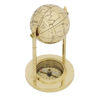 Dekoracyjny Globus mosiężny z kompasem MX1160