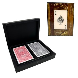 Dwie talie kart w pudełku z żywicy - 51668