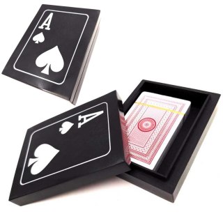 Elegancki Zestaw Kart do Gry w Pudełku z Żywicy i MDF - G1228