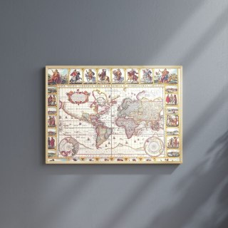 Historyczna Mapa Świata Piscator 1652 r. - wymiary 56 x 45 cm - M1652