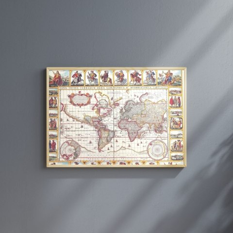 Historyczna Mapa Świata Piscator 1652 r. - wymiary 56 x 45 cm - M1652