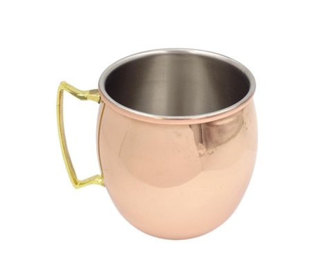 Miedziany Kubek ze Stali Nierdzewnej 304 - Pojemność 500ml pokryty warstwą miedzi - MM7012