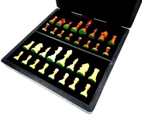 Szachy Drewniano-Metalowe 33x33cm - G334B