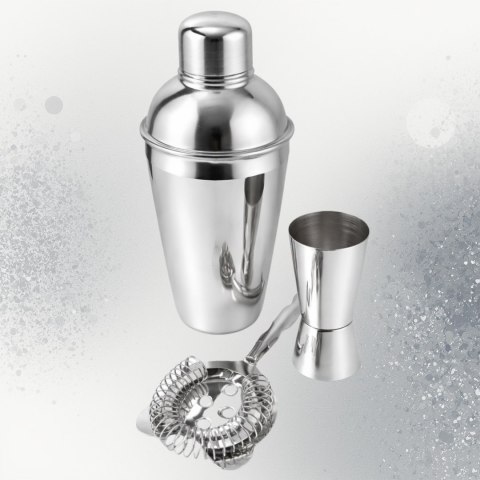 Zestaw Barmański- 3 elementy Shaker Jiger Strainer - BS48171