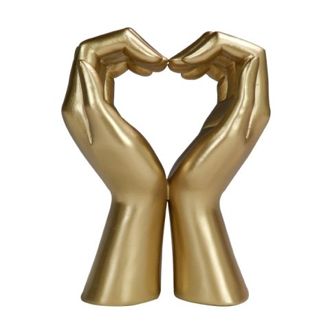Złota Figurka Dekoracyjna Glamour - Serce z Dłoni - 44190FJ