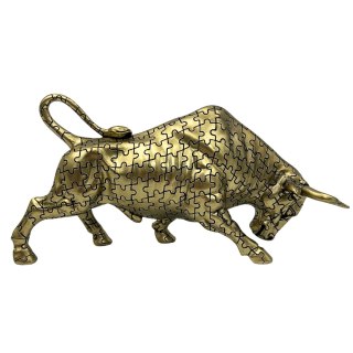 Byk - Figurka Dekoracyjna Złota - Symbol symbol siły i bogactwa - 43111Y1