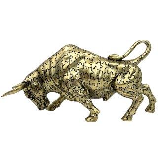 Byk - Figurka Dekoracyjna Złota - Symbol symbol siły i bogactwa - 43111Y1