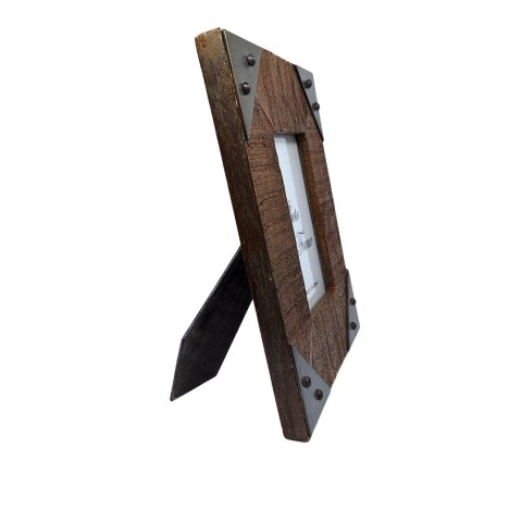 Drewniana ramka na zdjęcia 10x15 cm vintage - drewno mango