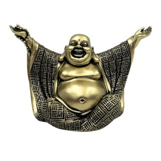 Figurka Buddy - Radosny Budda - Złota Dekoracja - 4406FJH