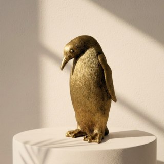 Figurka dekoracyjna Złoty Pingwin Wysokość 20,5 cm - 3989FJZ