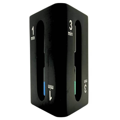 Klepsydra 1-3-5 minut trójstronna czarna - STW6