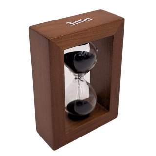 Klepsydra Piaskowa 3 Minuty w Drewnianej Ramie - Elegancka Dekoracja - M123