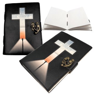 Notes Skórzany Krzyż Religijny - 200 stron - AH15