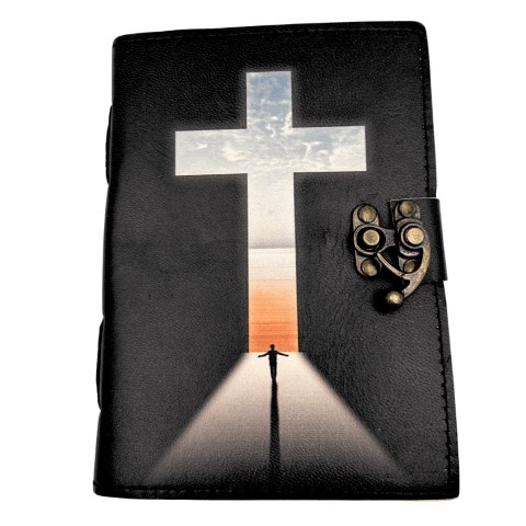 Notes Skórzany Krzyż Religijny - 200 stron - AH15