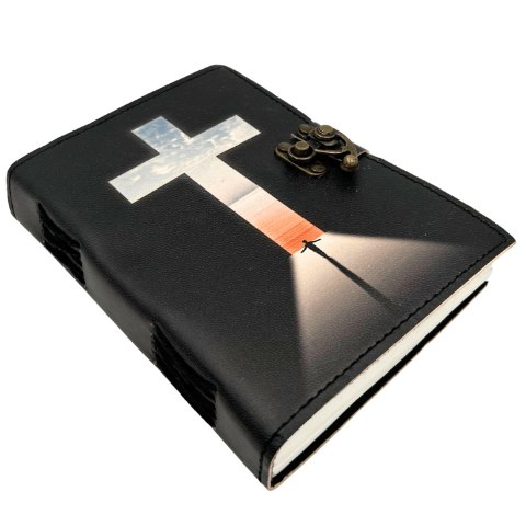 Notes Skórzany Krzyż Religijny - 200 stron - AH15