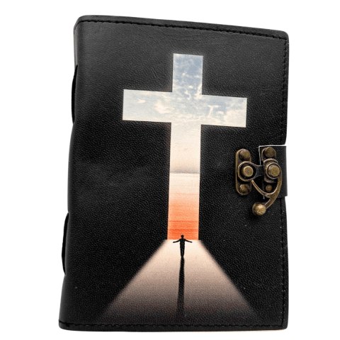 Notes Skórzany Krzyż Religijny - 200 stron - AH15