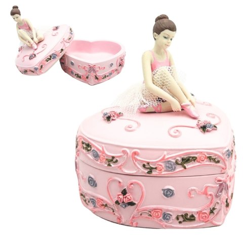 Pozytywka Pudełeczko Baletnica Serce Jezioro Łabędzie - MP-19031