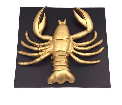 Rak - złota figurka dekoracyjna - CAN2