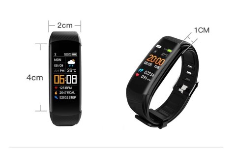 Smartwatch GIEWONT Czarno Biały 2 Paski GW200-2