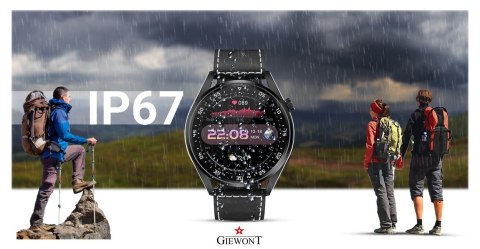 Smartwatch GIEWONT Vertex SmartCall GW450-2 Carbon/Carbon Leather