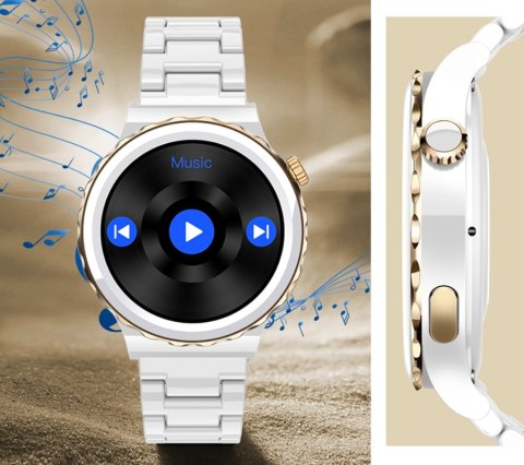 Smartwatch Damski Rubicon RNCE92 PRO White/2 x Pasek SMARUB171