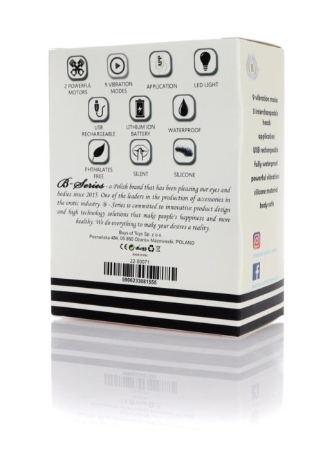 Stymulator - Swan massager, interchangeable heads - USB 9 Functions / APP Mobile