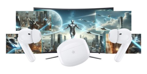 Słuchawki bezprzewodowe GIEWONT RealSound PRO ANC ENC GWS800-2 Białe