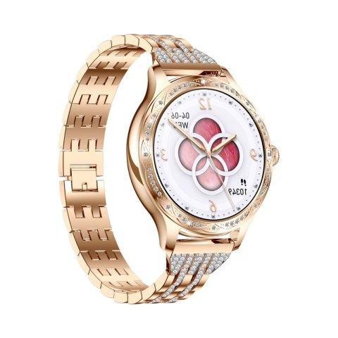 Smartwatch Damski VELTORI VT350-1 Bransoleta Różowe Złoto