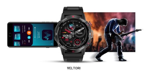 Smartwatch VELTORI VT110-1 Czarny Pasek Silikonowy