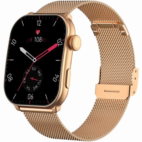 Smartwatch Damski GRAVITY GT28-8 Pasek + Bransoleta Różowe złoto Granatowy