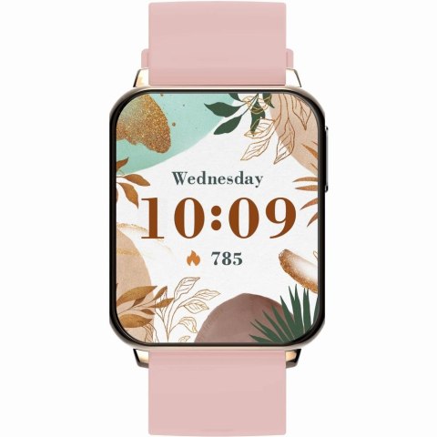 Smartwatch Gravity Różowe Złoto Różowy 2 Paski GT17-1