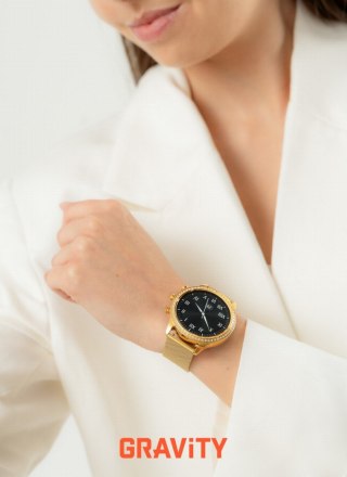 Smartwatch Gravity Złoty Pasek i Bransoleta GT5-3